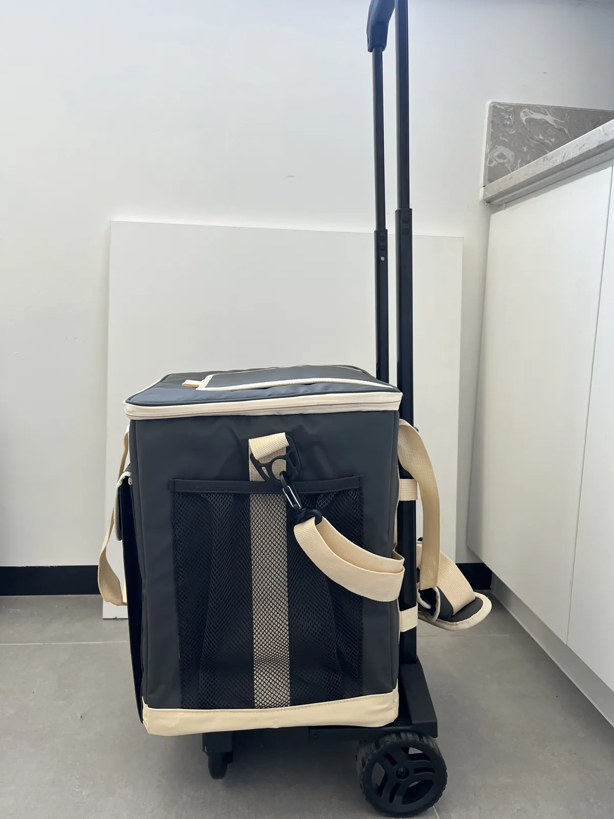 Second side view of TrailCooler Pro cooler bag showing mesh pockets